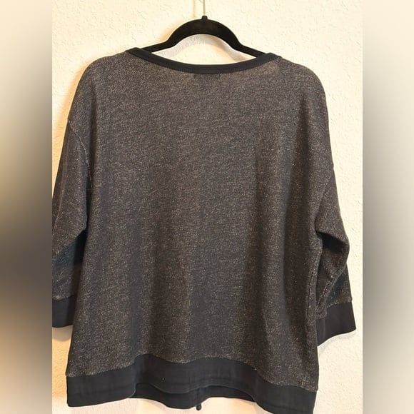 Lauren Ralph Lauren Women’s Boat Neck Drawstring Gray Cotton Top Size‎ 1x - Picture 3 of 3